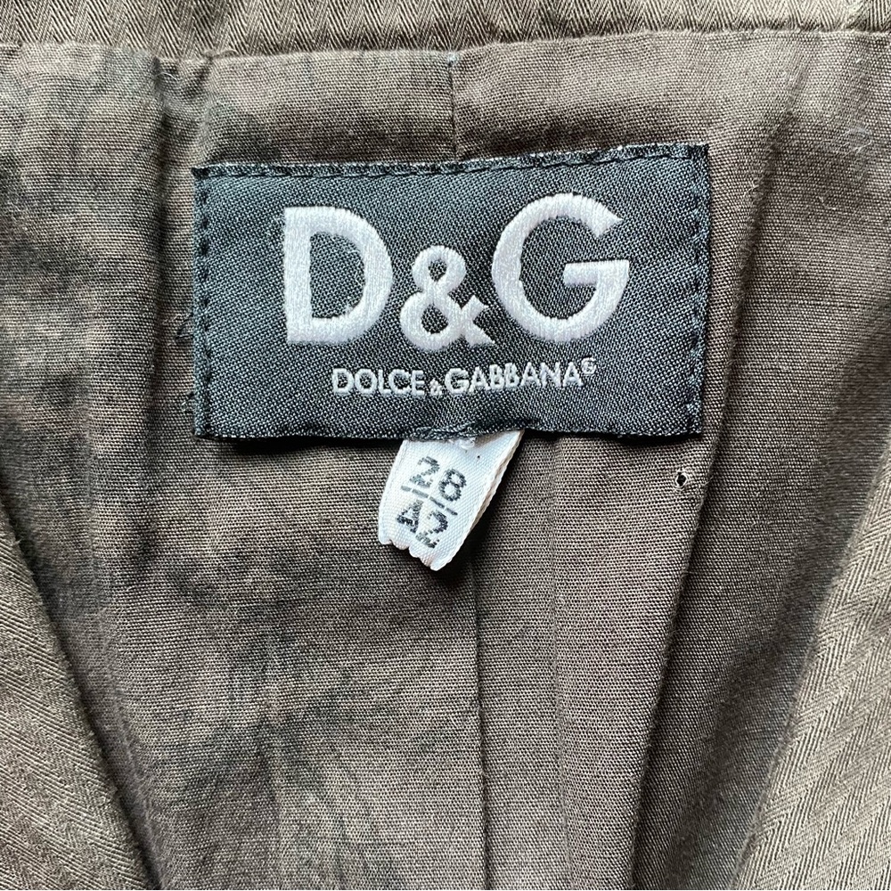 Dolce And Gabbana D&G Jacket Button Down Brown Bl… - image 4